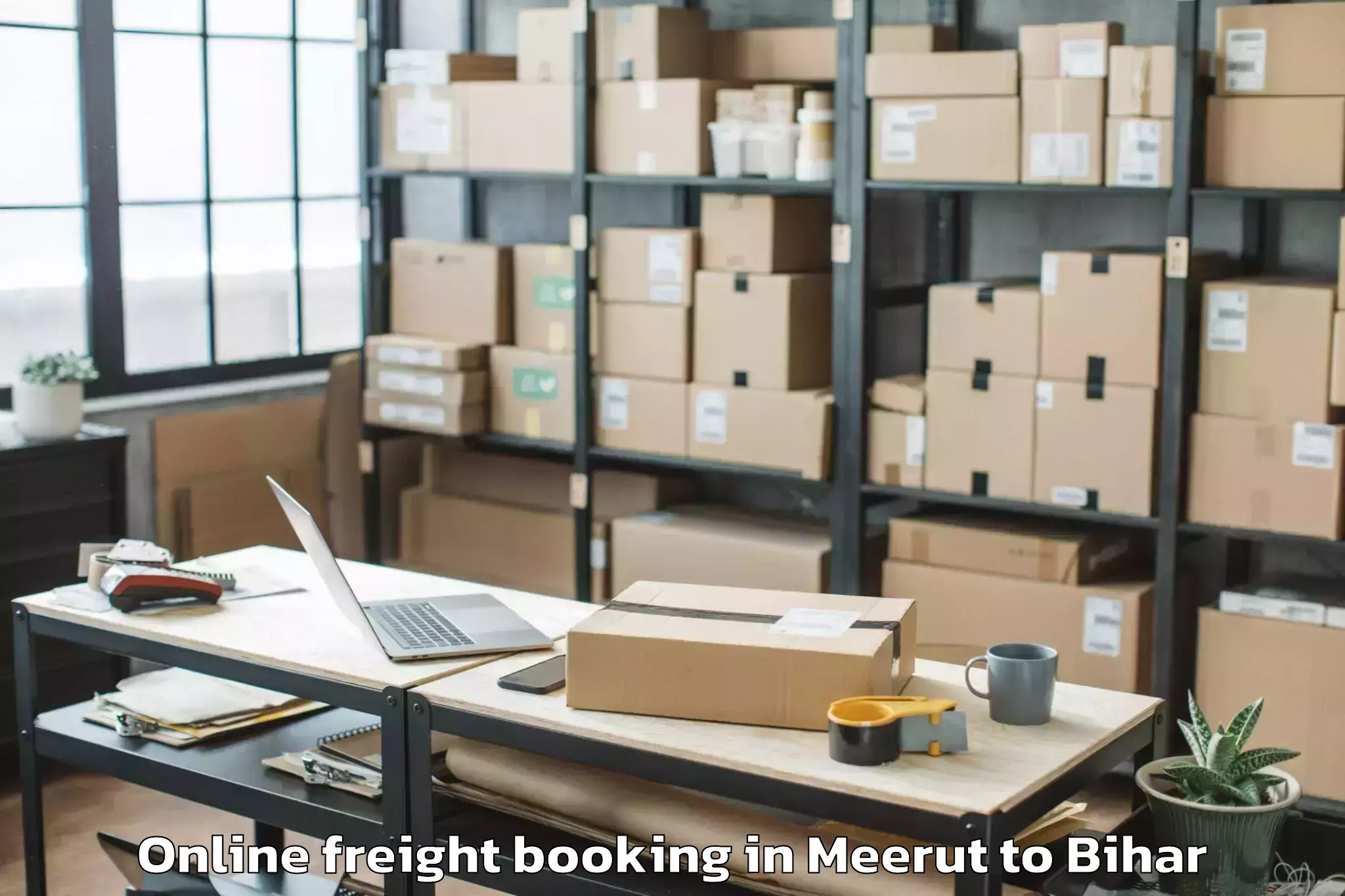 Efficient Meerut to Balmiki Nagar Online Freight Booking